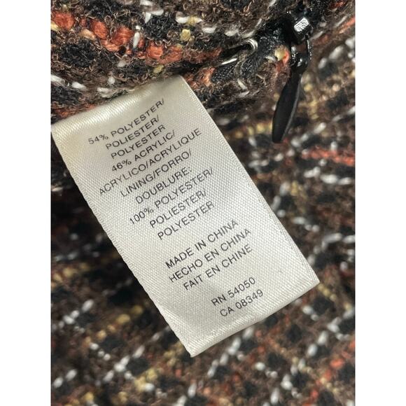 Jones Wear petites 12P brown black longer midi flared skirt‎ - Picture 5 of 6